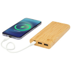 Bateria externa de 10000 mAh de bambu Tulda