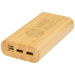 Bateria externa de 20000 mAh de bambu Tulda