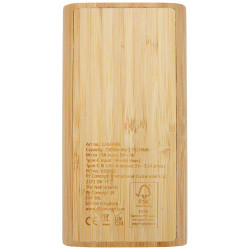 Bateria externa de 20000 mAh de bambu Tulda