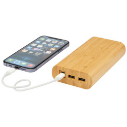 Bateria externa de 20000 mAh de bambu Tulda