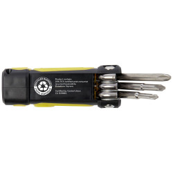 Set de destornilladores de plastico reciclado 8 en 1 RCS con linterna Octo
