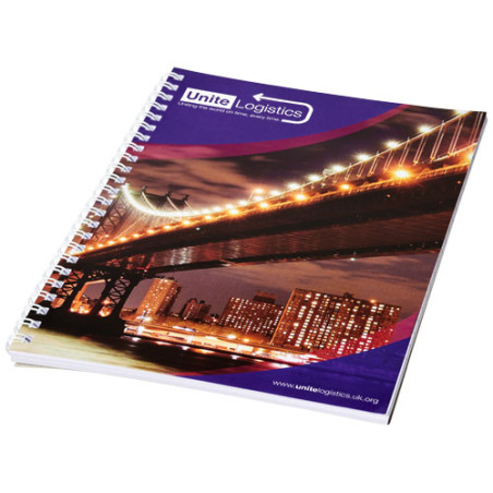 Cuaderno con espiral A4 con cubierta trasera impresa Desk MateR