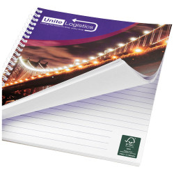 Cuaderno con espiral A4 con cubierta trasera impresa Desk MateR