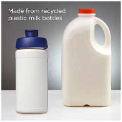 Bidon deportivo con tapa Flip de material reciclado de 500 ml Baseline