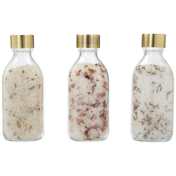 Conjunto de regalo de sal de bano de 3 piezas de 200 ml Wellmark Just Relax