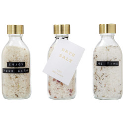 Conjunto de regalo de sal de bano de 3 piezas de 200 ml Wellmark Just Relax