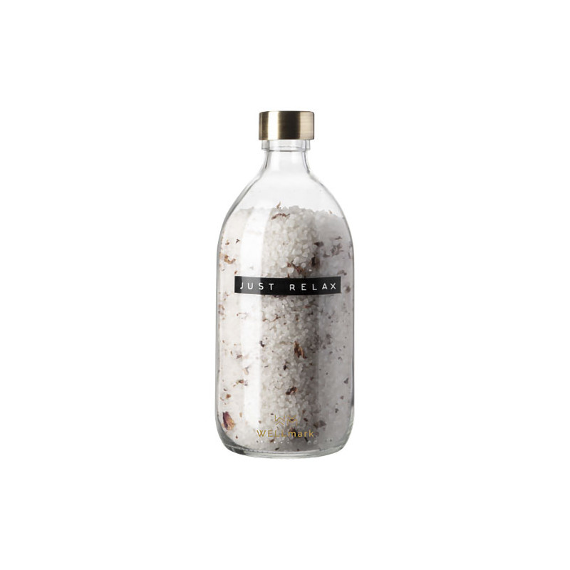 Sal de bano de 500 ml con fragancia de rosas Wellmark Just Relax