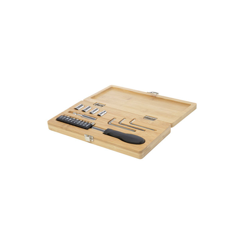 Set de herramientas de bambu plastico reciclado de 19 piezas Rivet