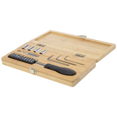Set de herramientas de bambu plastico reciclado de 19 piezas Rivet
