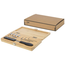Set de herramientas de bambu plastico reciclado de 19 piezas Rivet