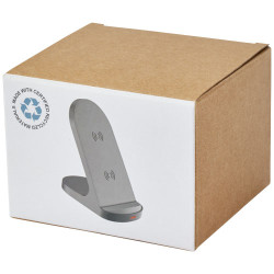 Base de carga inalambrica con doble bobina de 15W en plastico reciclado con certificacion RCS Loop