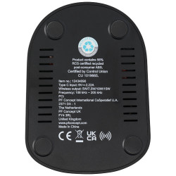 Base de carga inalambrica con doble bobina de 15W en plastico reciclado con certificacion RCS Loop