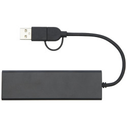 Hub USB 20 de aluminio reciclado con certificacion RCS Rise