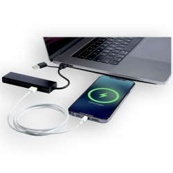 Hub USB 20 de aluminio reciclado con certificacion RCS Rise