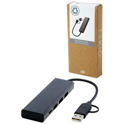 Hub USB 20 de aluminio reciclado con certificacion RCS Rise