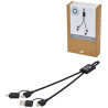Cable de carga rapida y transmision de datos 6 en 1 de 45 W en aluminio reciclado con certificacion RCS Connect