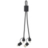 Cable de carga rapida y transmision de datos 6 en 1 de 45 W en aluminio reciclado con certificacion RCS Connect