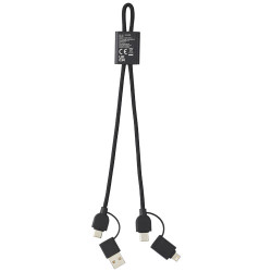 Cable de carga rapida y transmision de datos 6 en 1 de 45 W en aluminio reciclado con certificacion RCS Connect