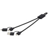 Cable de carga rapida y transmision de datos 6 en 1 de 45 W en aluminio reciclado con certificacion RCS Connect