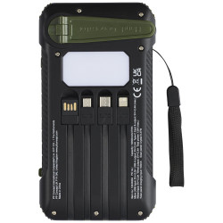 Bateria externa de dinamo solar en plastico reciclado de 10 000 mAh con certificacion RCS Soldy