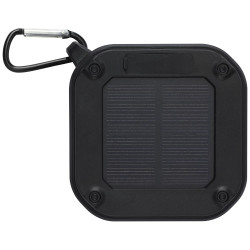 Altavoz solar Bluetooth IPX5 de 3W con mosqueton en plastico reciclado con certificacion RCS Solo