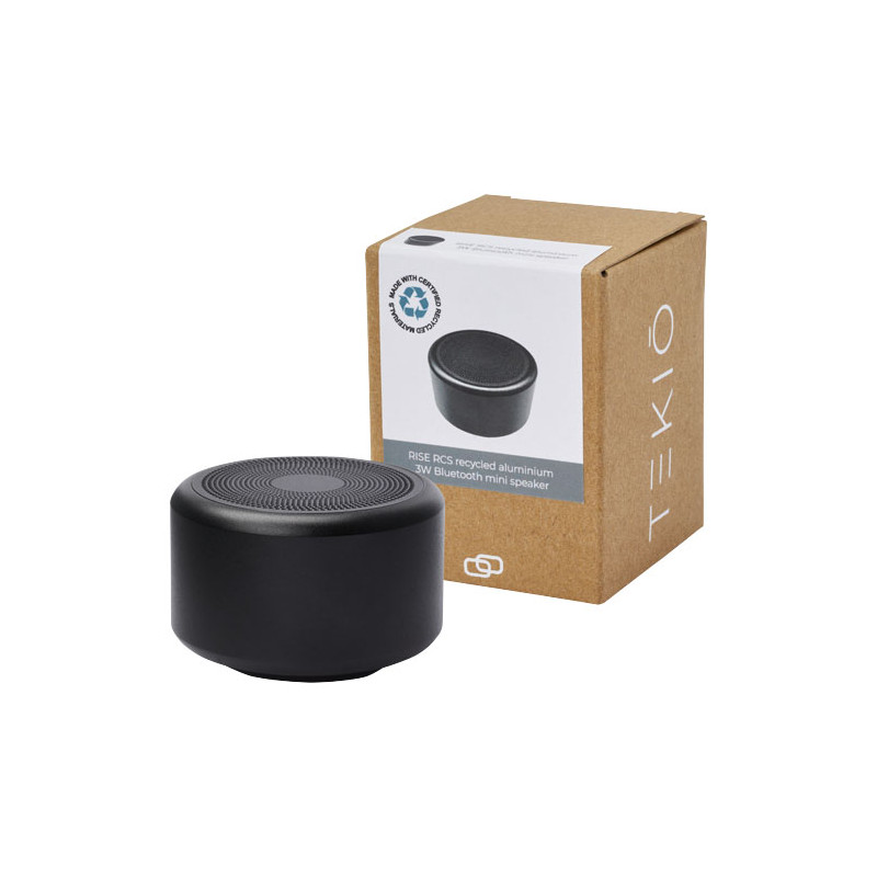 Minialtavoz BluetoothR de aluminio reciclado de 3 w con certificacion RCS Rise