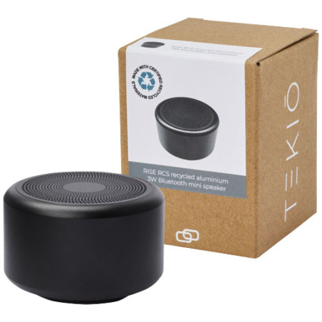 Minialtavoz BluetoothR de aluminio reciclado de 3 w con certificacion RCS Rise