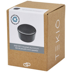 Minialtavoz BluetoothR de aluminio reciclado de 3 w con certificacion RCS Rise