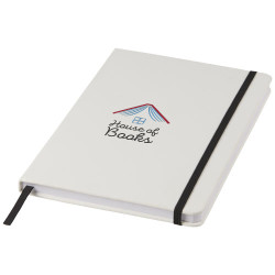 Libreta A5 blanca con cinta de color Spectrum