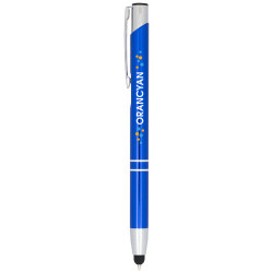 Boligrafo con stylus de aluminio Moneta tinta azul
