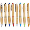 Boligrafo de bambu Nash tinta azul