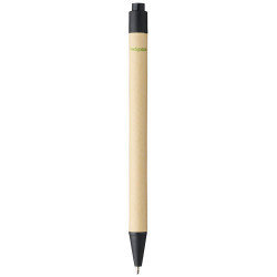 Boligrafo de carton reciclado y plastico de maiz Berk tinta negra
