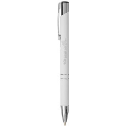Boligrafo con empunadura de tacto suave Moneta tinta negra