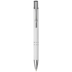Boligrafo con empunadura de tacto suave Moneta tinta negra