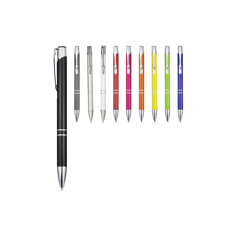 Boligrafo de aluminio Moneta tinta negra