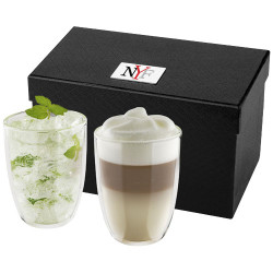 Set de 2 vasos de vidrio Boda