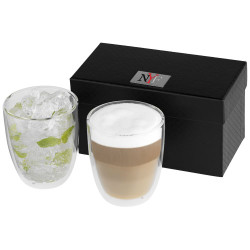 Set de 2 vasos de vidrio Boda