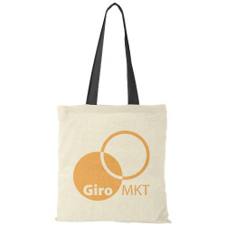 Bolsa Tote de algodon 100 g m con asas largas contrastadas Nevada