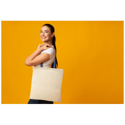 Bolsa Tote de algodon 100 g m con asas largas contrastadas Nevada