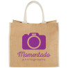 Bolsa Tote de yute con bordes contrastados Harry