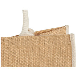 Bolsa Tote de yute con bordes contrastados Harry