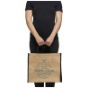 Bolsa Tote de yute con bordes contrastados Harry