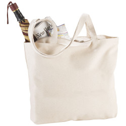 Bolsa Tote de algodon 320 g m con cremallera Ningbo