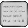Bateria externa de 2200 mAh Volt
