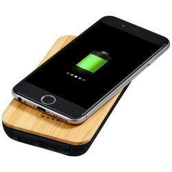 Bateria externa inalambrica de 6000 mAh de bambu tela Future