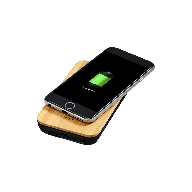 Bateria externa inalambrica de 6000 mAh de bambu tela Future