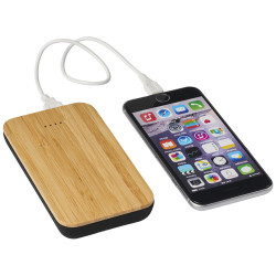Bateria externa inalambrica de 6000 mAh de bambu tela Future