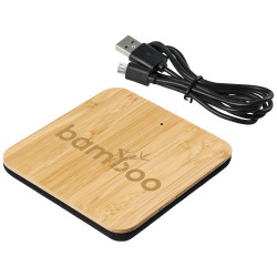 Base de carga inalambrica de 5 W de hojas de bambu y tela Leaf