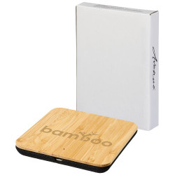 Base de carga inalambrica de 5 W de hojas de bambu y tela Leaf