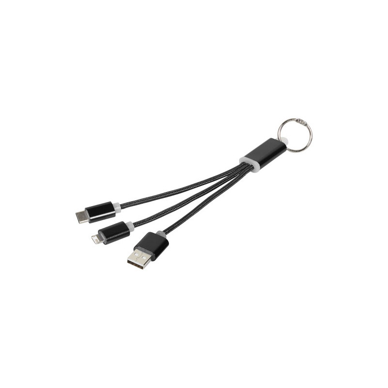 Cable de carga 3 en 1 con llavero Metal